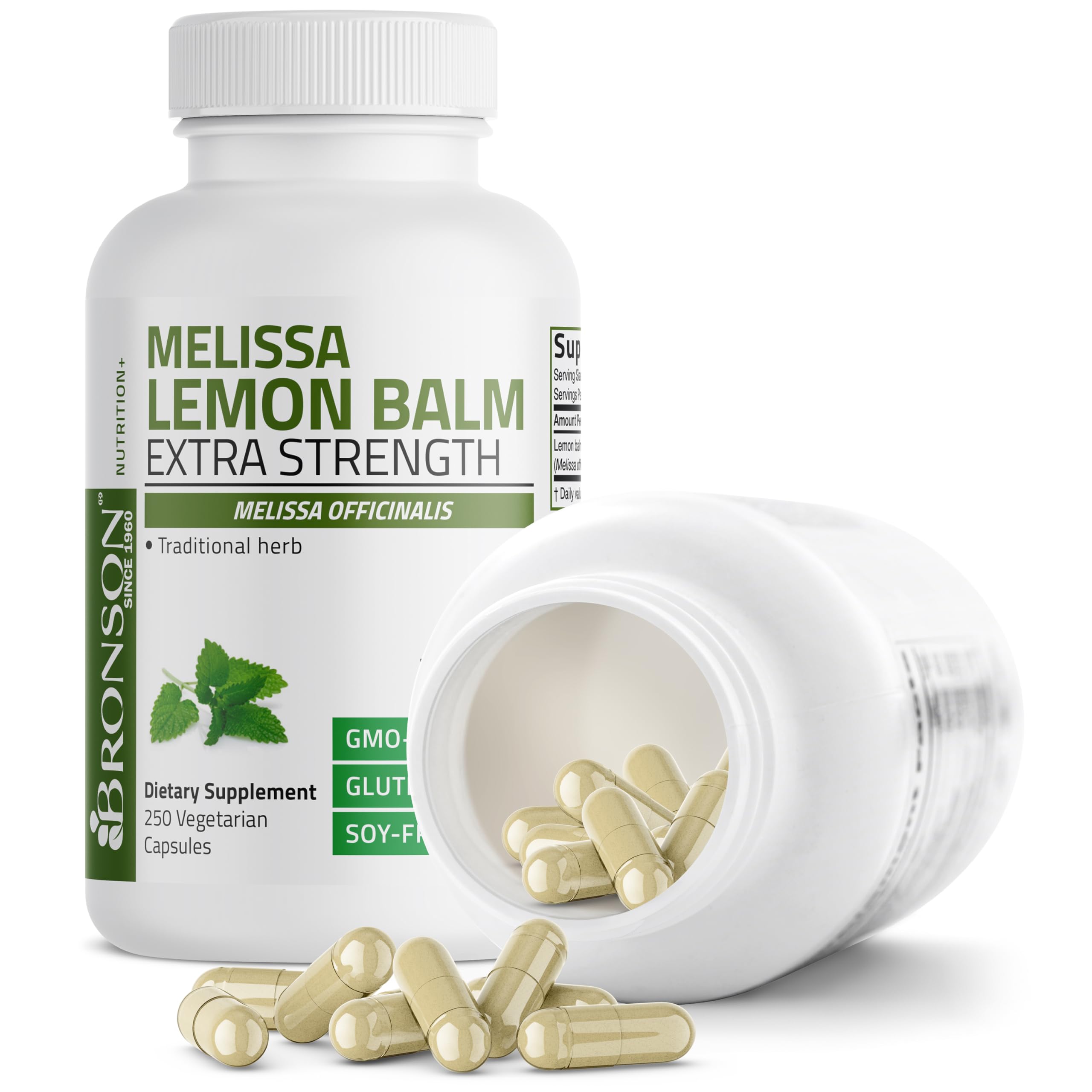 Amazon.com: Bronson Melissa Lemon Balm Extra Strength, Non-GMO